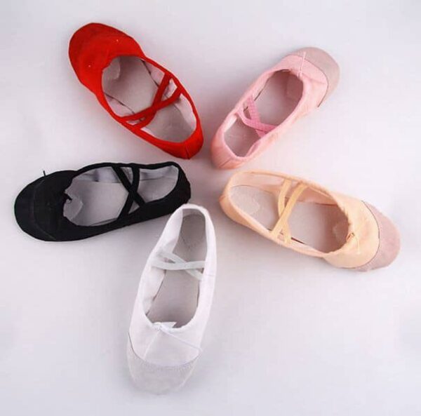 Ballet Soft Flats, black, white, pink, red, peach