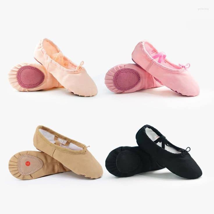 Ballet Soft Flats, black, white, pink, red, peach