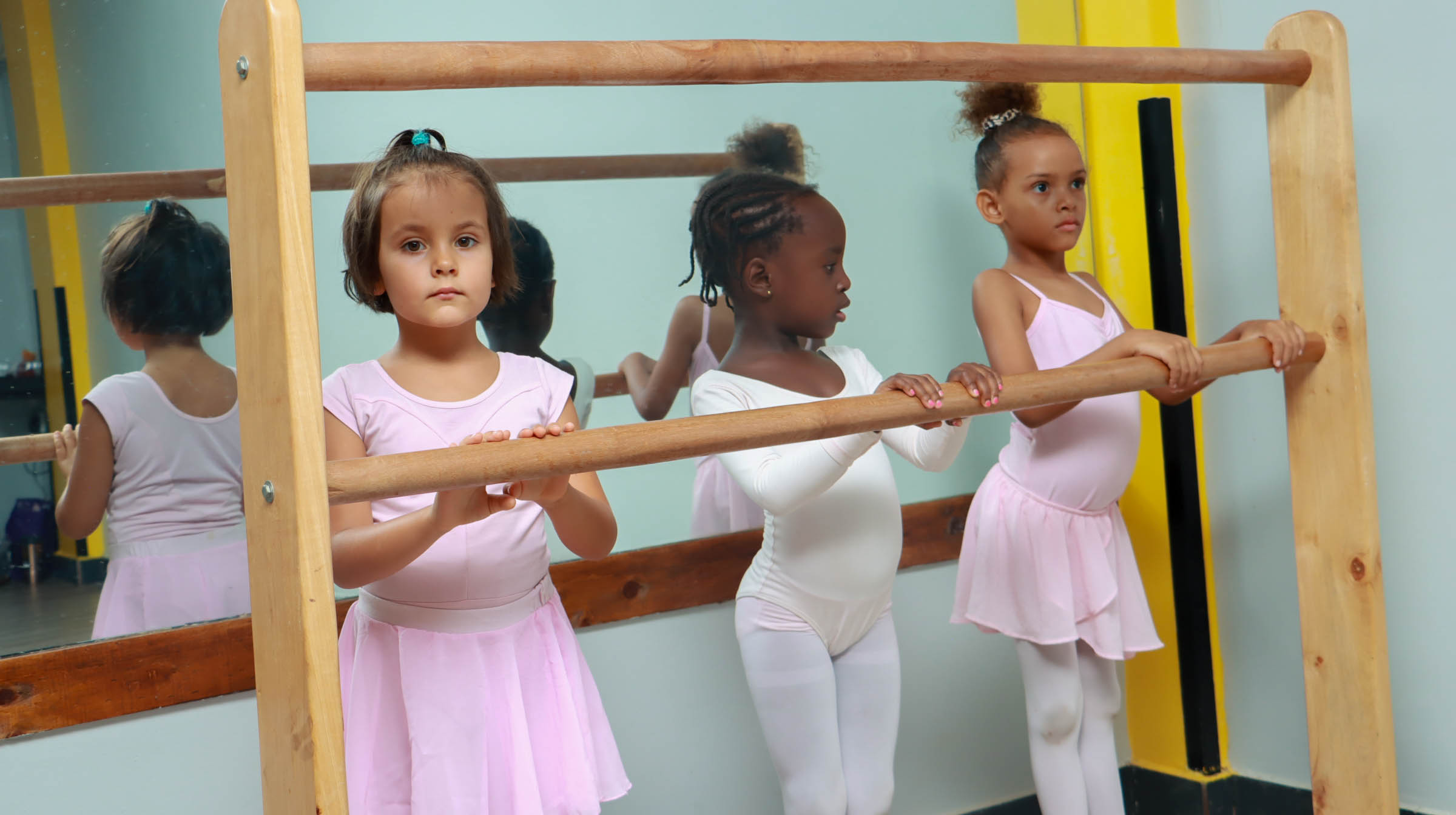 Young children learning ballet dance at Leotard Ballet Uganda