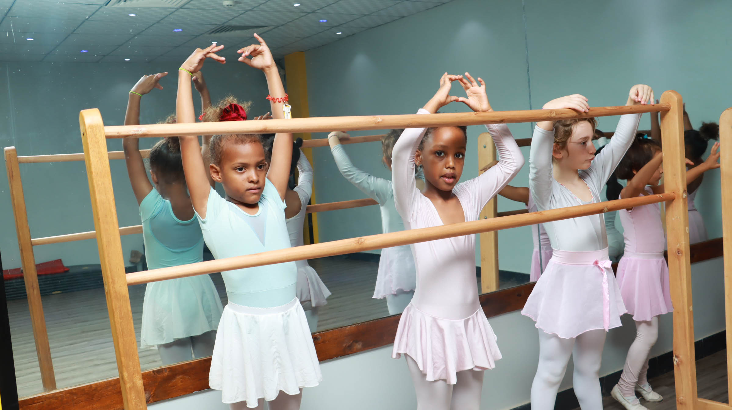 Primary school students learn ballet dance in Uganda