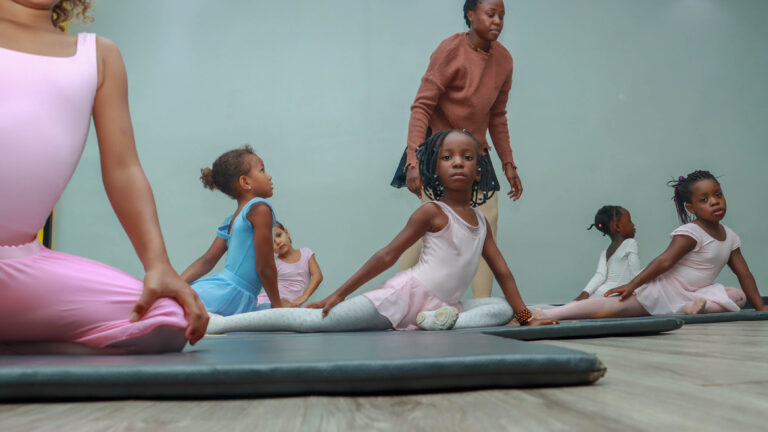 Children attending their ballet class sessions at Leotard Ballet Entebbe