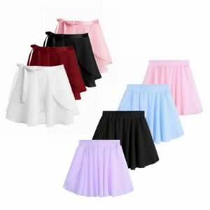 Our Kids & Teens Wrap Ballet Skirt is the perfect companion for ballet classes and performances in Uganda, made from soft, flowy chiffon, and comfortable